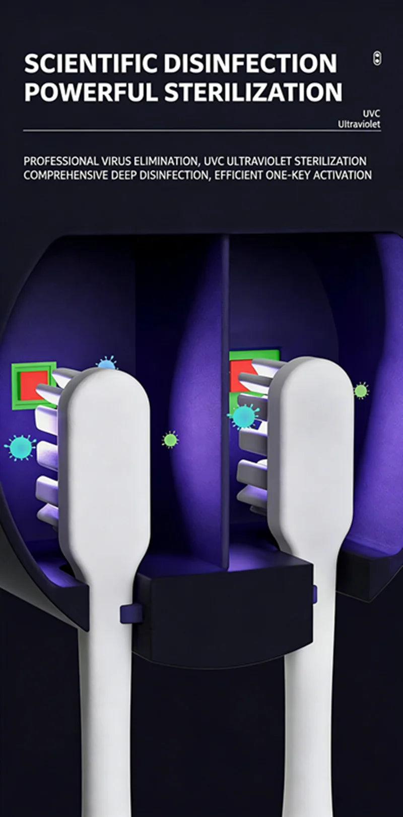 Mini circuit with UV eris bacteria in 30 seconds