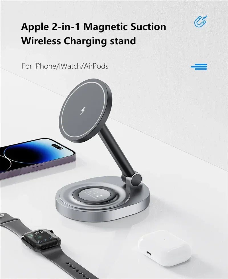 Phozetech| 2 in 1 Folable Magnetic Wireless Fast Charging