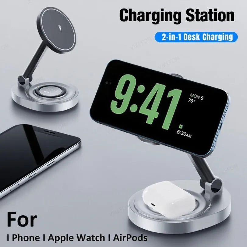 Phozetech| 2 in 1 Folable Magnetic Wireless Fast Charging