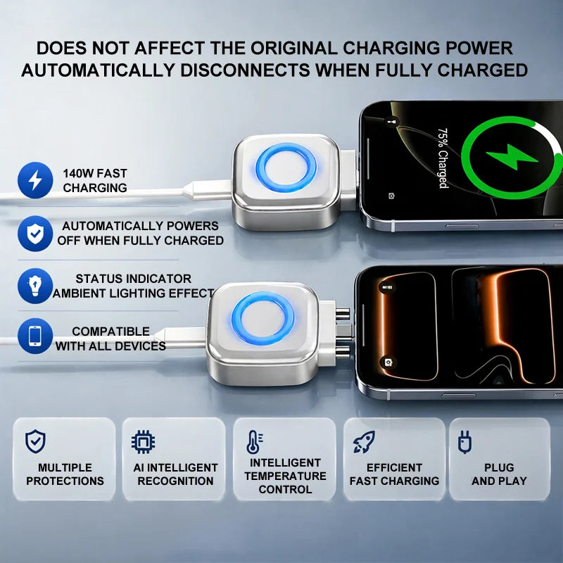 Phozetech| 140W Fast Charging Data Cable Automatic Power-Off